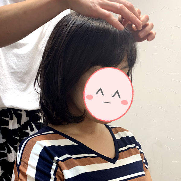静かに医療用ウィッグのご試着を見守っていらしたお母さまからも「これがええわ!」