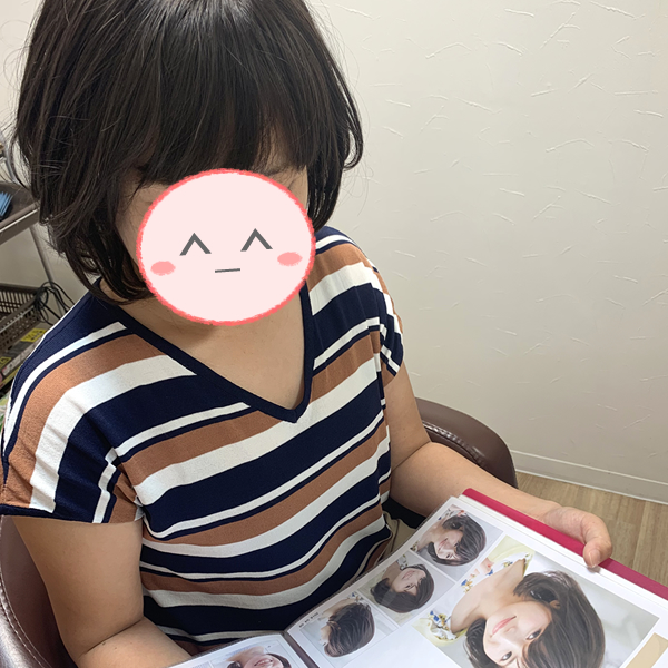 お顔まわりで揺れるヘアがT様の優しい雰囲気にピッタリ